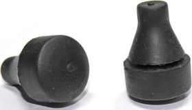 Enclosure feet, neoprene, (H) 21.5 mm, black, 02540004010