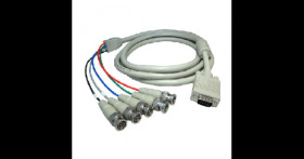 SVGA to composite RGB monitor cable 5 x bnc connectors