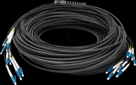 DK-2A338U075BK-BBB Pre-assembled Fiberglass Universal Breakout Cable, Single Mode