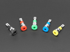 Adafruit Panel-Mount Banana Jacks 4mm - Pack of 5 Multi-Color