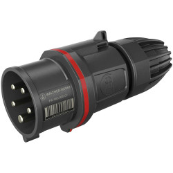 Walther Werke FW211506CC CEE plug 16A 5-pin 230V 400V red durable plastic