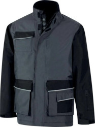 Kurtka nieprzemakalna - płótno Oxford 100 poliester membrana TPU kolor Ciemnoszary-czarny, rozmiar: M, PALMAGRTM