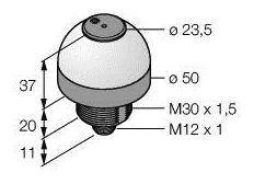 Lampa okrągła Turck K50LGRA2YPQ dźwięk pulsacyjny, światło ciągłe 75 dB