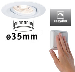 92970 Recessed luminaire Mini Nova Plus Coin, 4.2 W, 2700 K, 15°, dimm