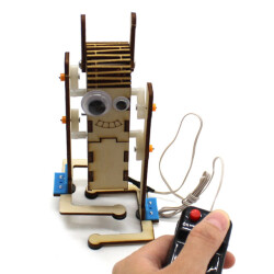 DIY Remote Controlled Wooden Stepping Robot