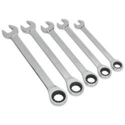 Siegen S0985 Combination Ratchet Spanner Set 5pc Metric