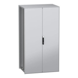 Obudowa modułowa PanelSeT SFN, stal dekarbonizowana, drzwi pełne podwójne 2200x1200x800 z płytą NSYSFN2212802DP