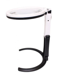 Lupa ręczna LR-6 ze stopką 138mm/1,8x 25mm/5x z podświetleniem LED