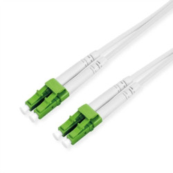 Kabel światłowodowy ROLINE duplex, 9/125µm OS2, LC/LC, wzmocniony stalą, LSOH, biały, 15 m
