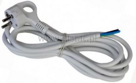 Kabel sieciowy jednostr. 1,5m ( 3x1.5mm) biały kąt