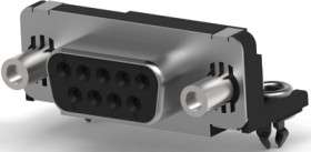 D-Sub socket, 9 pole, standard, equipped, angled, solder pin, 5788797-1