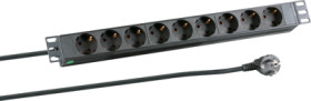 Outlet strip, 9-way, 2 m, 16 A, black, EK631DE.1