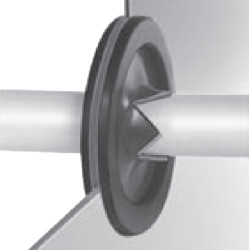 Grommet, cable Ø 13.5 mm, TPE, black, 0144 0231 010