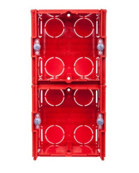 Puszka pojedyncza - ściany murowane 71x71x43mm czerwony 080141