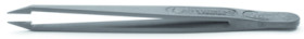 ESD plastic tweezers, uninsulated, antimagnetic, carbon fiber, 115 mm, 707.CF