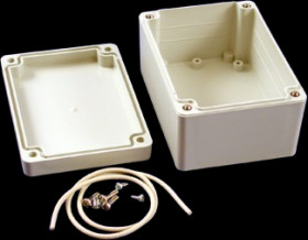 PC enclosure, (L x W x H) 105 x 75 x 55 mm, light gray (RAL 7035), IP65, RP1090