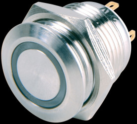 GQ16F-10E/J/G/DC24V/S Tamper button, 2 A/36 V,16 mm, green, IP65