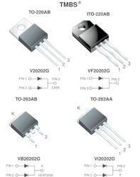 VB20202G Dual High Voltage TMBS&#174; (Trench MOS Barrier Schottky) Rectifier Ultra Low VF = 0.61 V at IF = 5 A