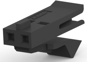 Connector, 2 pole, 1 row, pitch 2.54 mm, socket, 487526-1