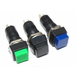 przełącznik przycisk. PBS-12B, SPST, OFF-(ON) kolory