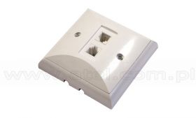 Puszka natynkowa GTNP-2/4 z dwoma złączami żeńskimi 6p4c