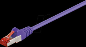 95574 Cat.6 S/FTP PiMF patch cable, CCA, violet, 1,5 m