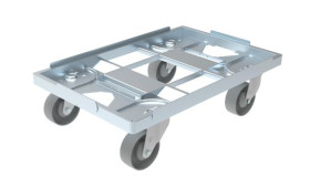 Wózek do skrzynek, Stal, obc.: 300kg, szer.: 400mm, dł.: 600mm