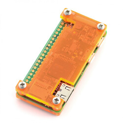 Obudowa Raspberry Pi Zero - Fluo Open - pomarańczowa