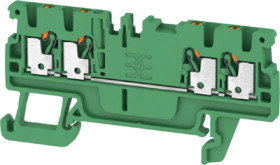 Through terminal block, push-in connection, 1.5 mm², 17.5 A, 6 kV, green, 2534410000