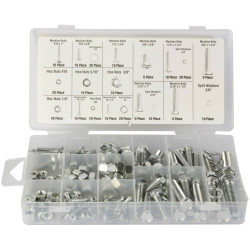Toolland HAS06 Bolt Assortment Steel Zinc-Plated 240 pieces in Plastic Box