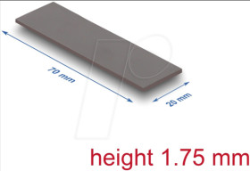 18467 Thermal pad, 3.2 W/mk, 70 x 20 x 1.75 mm, Low Oil Bleeding