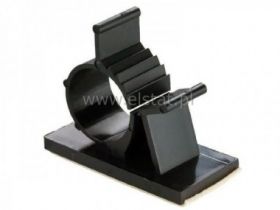 Uchwyt organizer do kabli czarne 25x19mm - 5szt