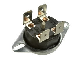 Termostat; bimetaliczny z resetem; 2 tory; KSD302X-50; 2NC; 50°C; 20A; 250V AC; metal fi 14,7x23,5mm z uchwytem; konektory 6,3mm