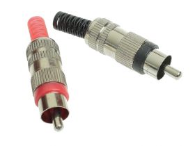 Wtyk RCA CHINCH komplet czarne czerwone (2szt)
