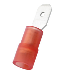 Konektor płaski Męski 4.75 x 0.8mm 0,5 → 1,5 mm², 22 → 16 AWG długość 20mm Izolacja: Izolowane Cyna