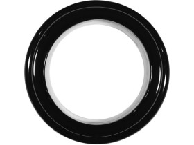 Ramka pojedyncza okrągła do łączników i gniazd natynkowych Retro ceramic - czarna