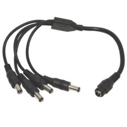 Rozgałęźnik zasilania DC 1gn./4wt. 2,1/5,5 25cm