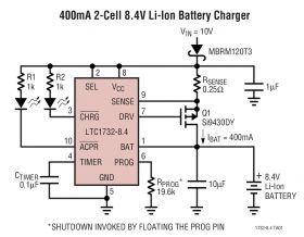 LTC1732-8.4 - Lithium-Ion Linear Battery Charger Controller