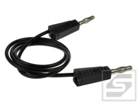 Przewód pomiarowy 22.100.050.2;czar .;2xwtyk ban. 4mm;0.5m;PVC;0.75mm2