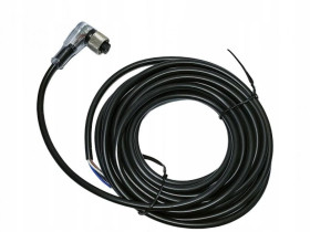 Przewód LED M12 4pin 5m z wtyczką kątową żeńską do czujników