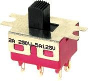 PSM7B210 Przełacznik suwakowy DPDT, dwusekcyjny, pionowy, oczka ON-ON [IC Switches]