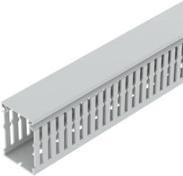 Wiring duct, (L x W x H) 2000 x 40 x 60 mm, PC/ABS, light gray, 6132552
