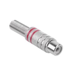 Gniazdo RCA - Metalowe Czerwone