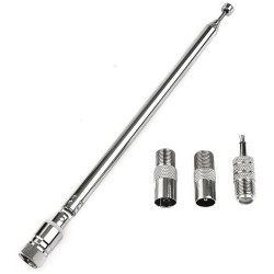 Antena teleskopowa 75cm Zestaw z 3 adapterami radiowa FM JACK