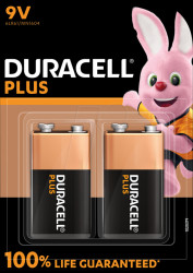PLUS-9V B2 Duracell Plus, alkaline battery, 9 V block, pack of 2