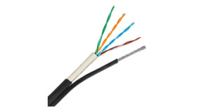 Kabel Zewnętrzny Żelowany Z Linką Nośną Utpzn Kat.5E U/Utp 4X2x0,5 Satec 305M