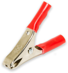 Battery clip, 20 A, 58 mm, red, BU-40C-2