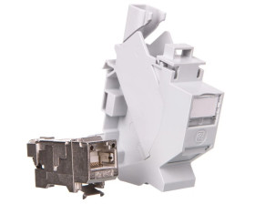 Adapter z gniazdem RJ45 kat.6A na szynę DIN TH35 EPIC DATA HS RJ45 F 10G B 21700614
