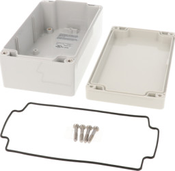 PC enclosure, (L x W x H) 160 x 89 x 61 mm, gray (RAL 7046), IP68, 1554J2GY