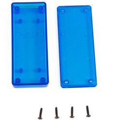 ABS miniature enclosure, (L x W x H) 100 x 40 x 15 mm, blue/transparent, IP54, 1551UUTBU